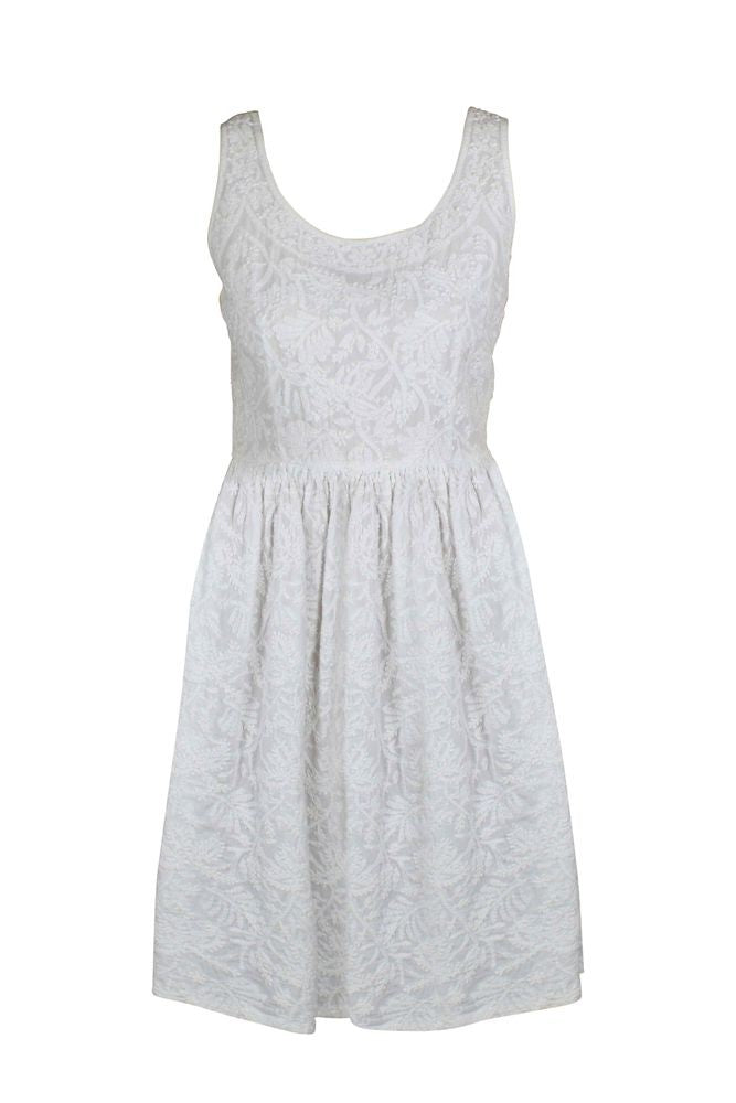 Prada Suspender Mini Dress With Embroidered Detail