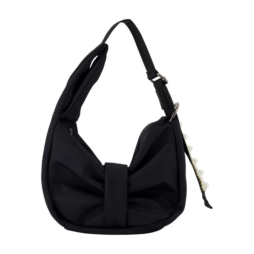 Simone Rocha Mini Sling Bow Shoulder Bag - Nylon - Black