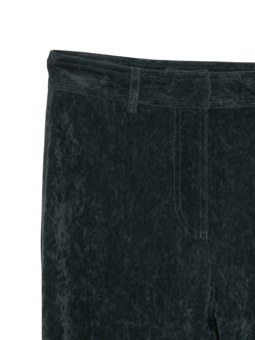 Alberta Ferretti Textured Mid-Rise Tapered Formal Pants