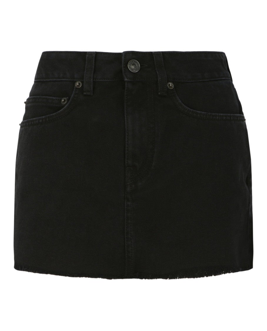 Balenciaga Raw-Cut Denim Mini Skirt