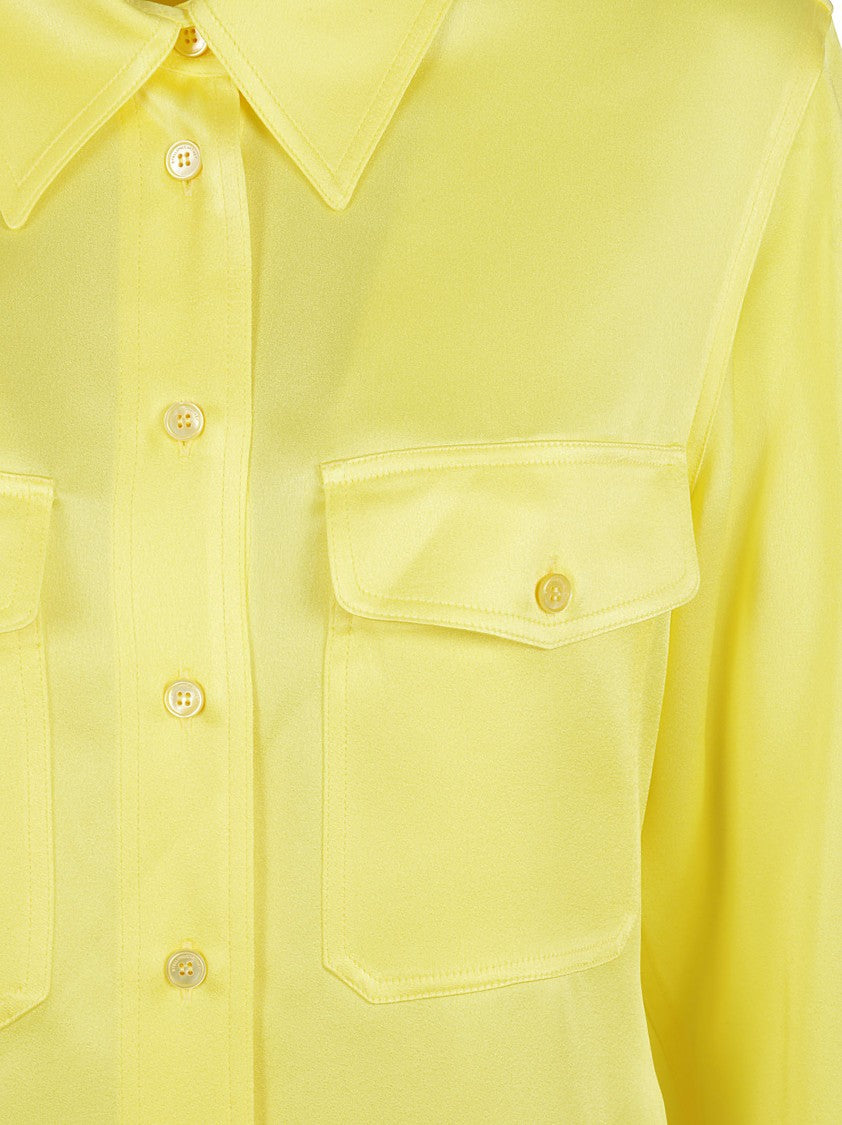 Stella Mccartney Tailored Yellow Shirt With Classic Collar