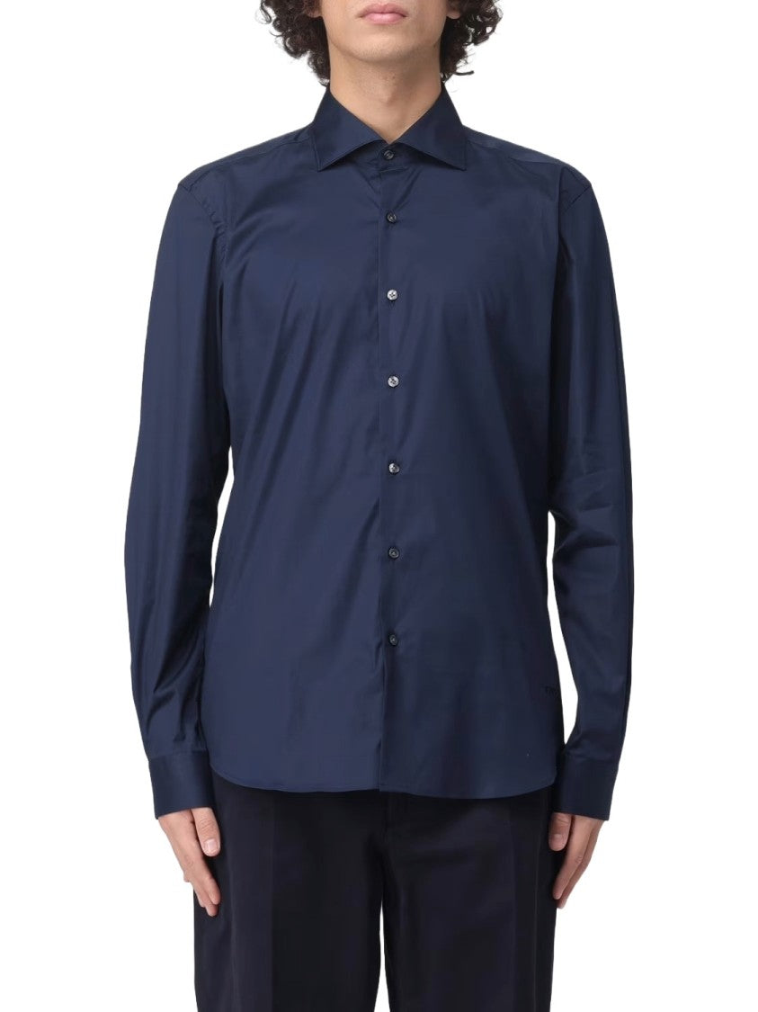 Fay French Collar Stretch Shirt