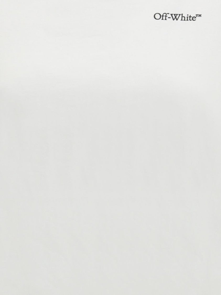 Off-White Boxy-Fit Minimalist T-Shirt With Graphic Print