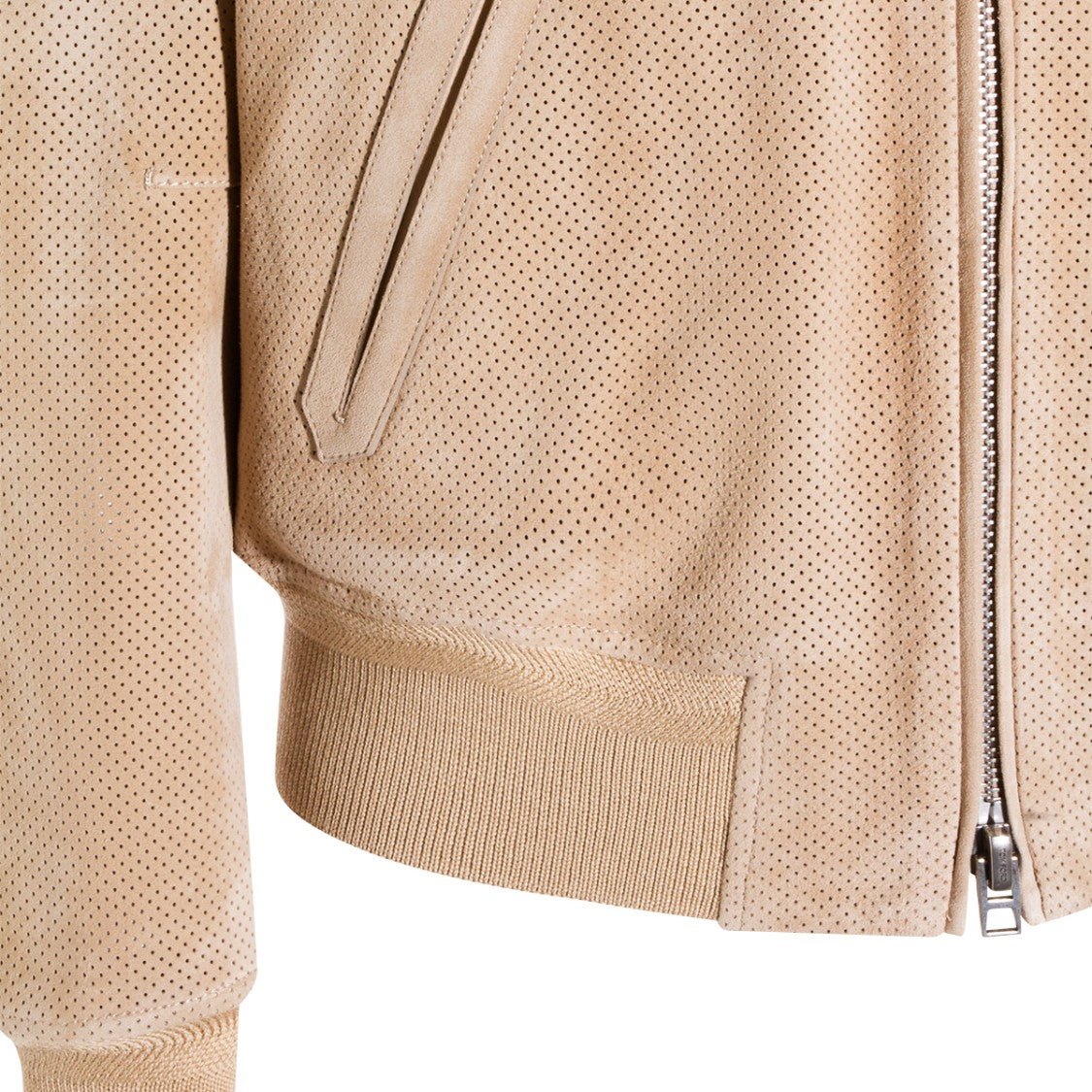 Tom Ford Perforated Suede Bomber Jacket