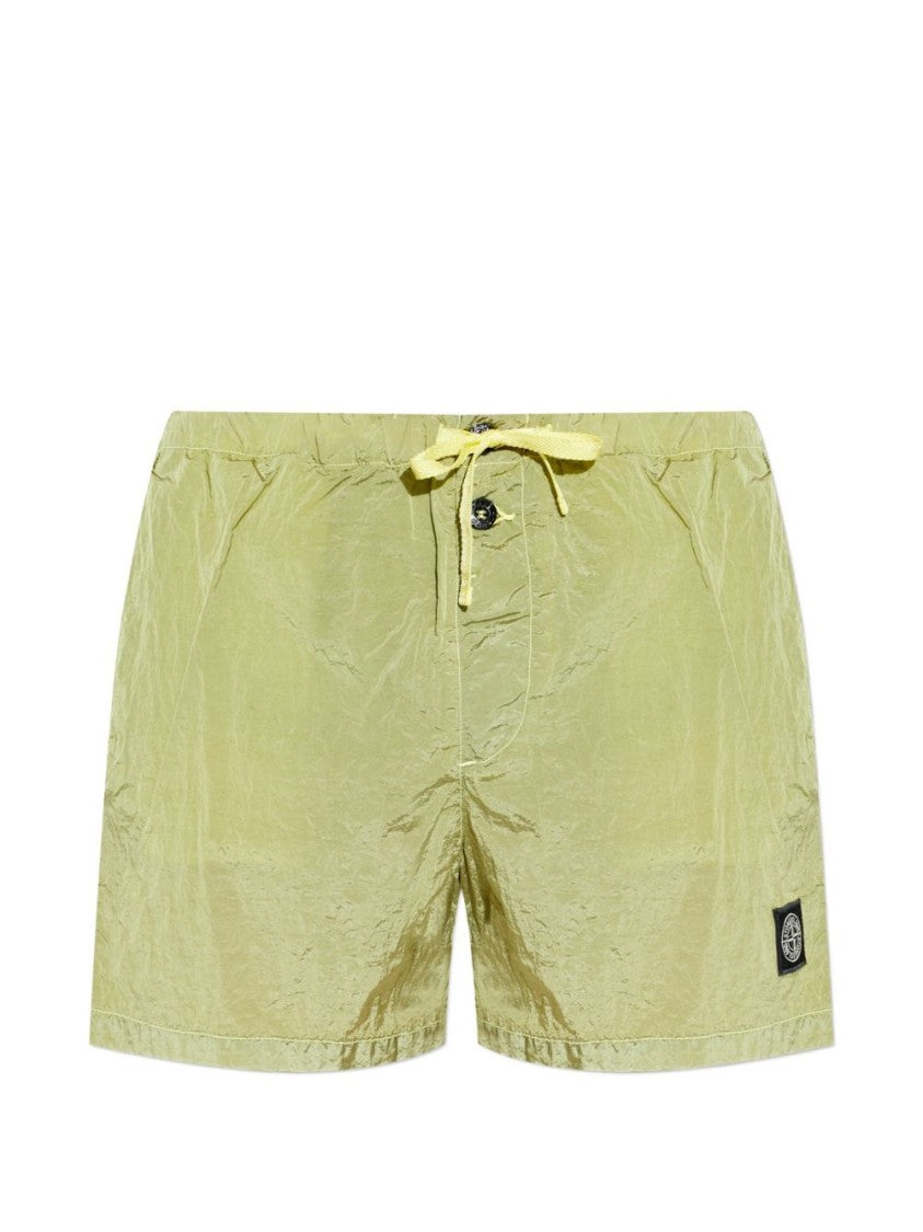 Stone Island Slim Fit Lemon Polyamide Shorts