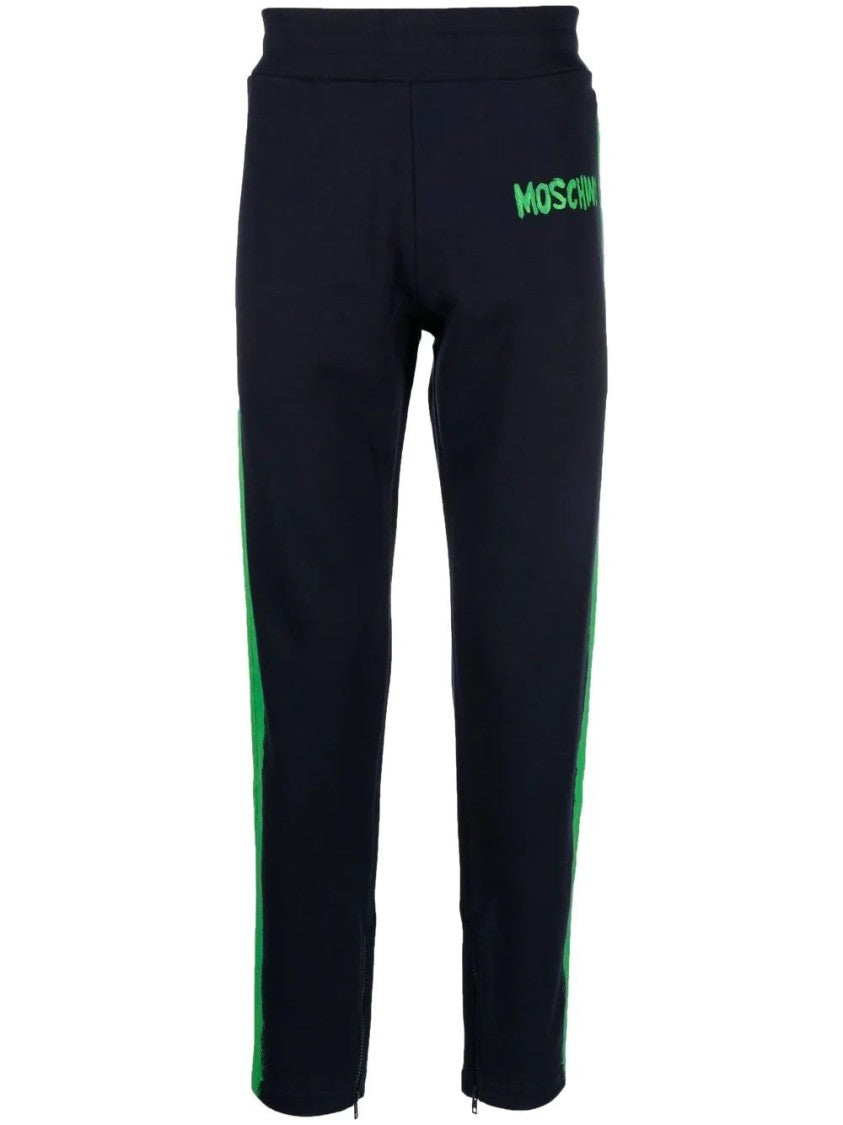 Moschino Fitted Sport Pants With Contrasting Side Stripes
