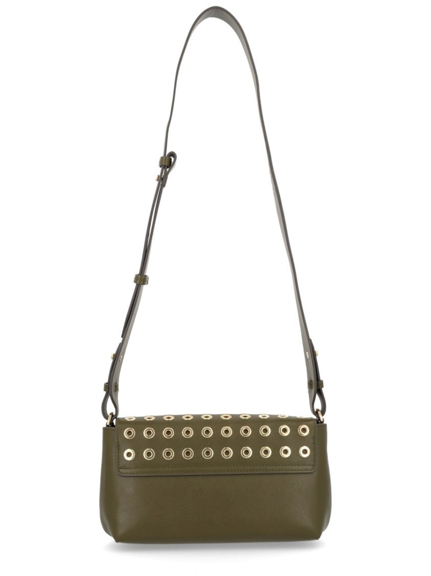 Anya Hindmarch Olive Cow Leather Mortimer Shoulder Bag
