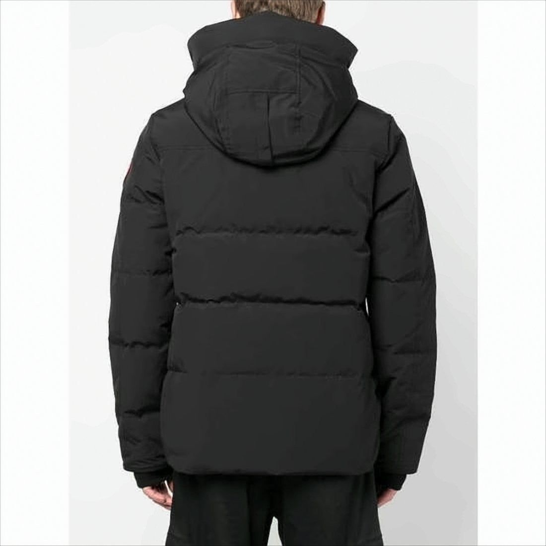 Canada Goose Padded Black Jacket With High Collar And Quilted Design