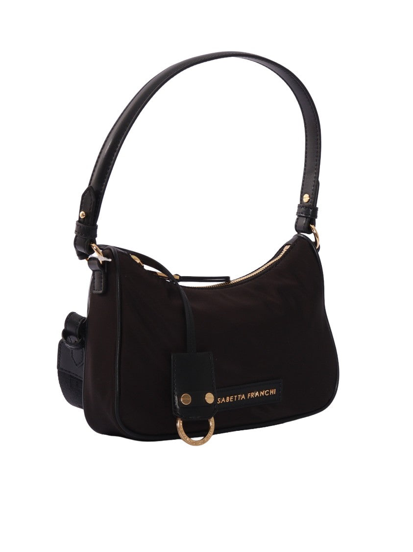 Elisabetta Franchi Black Minimalist Shoulder Bag