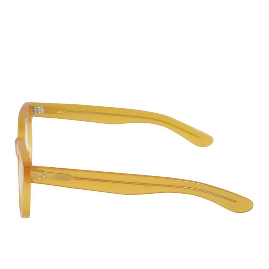 Kador Heritage Translucent Amber-Yellow Acetate Square Frame Eyeglasses