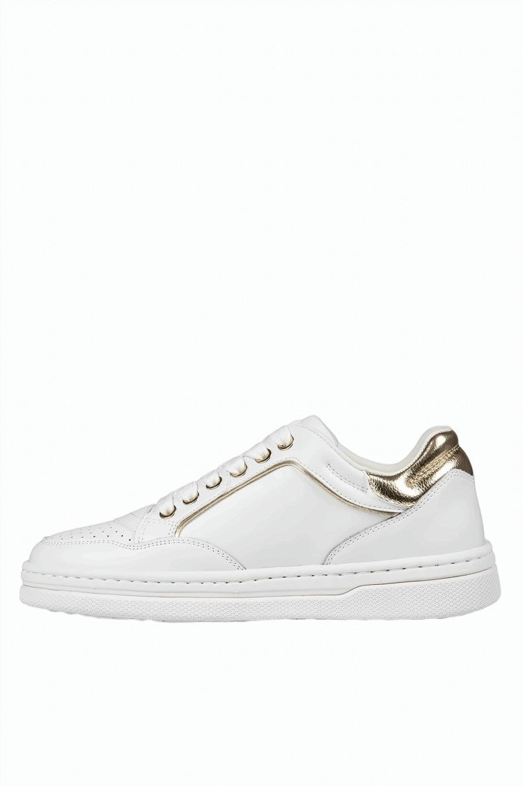 Pinko White Gold Low Top Sneakers