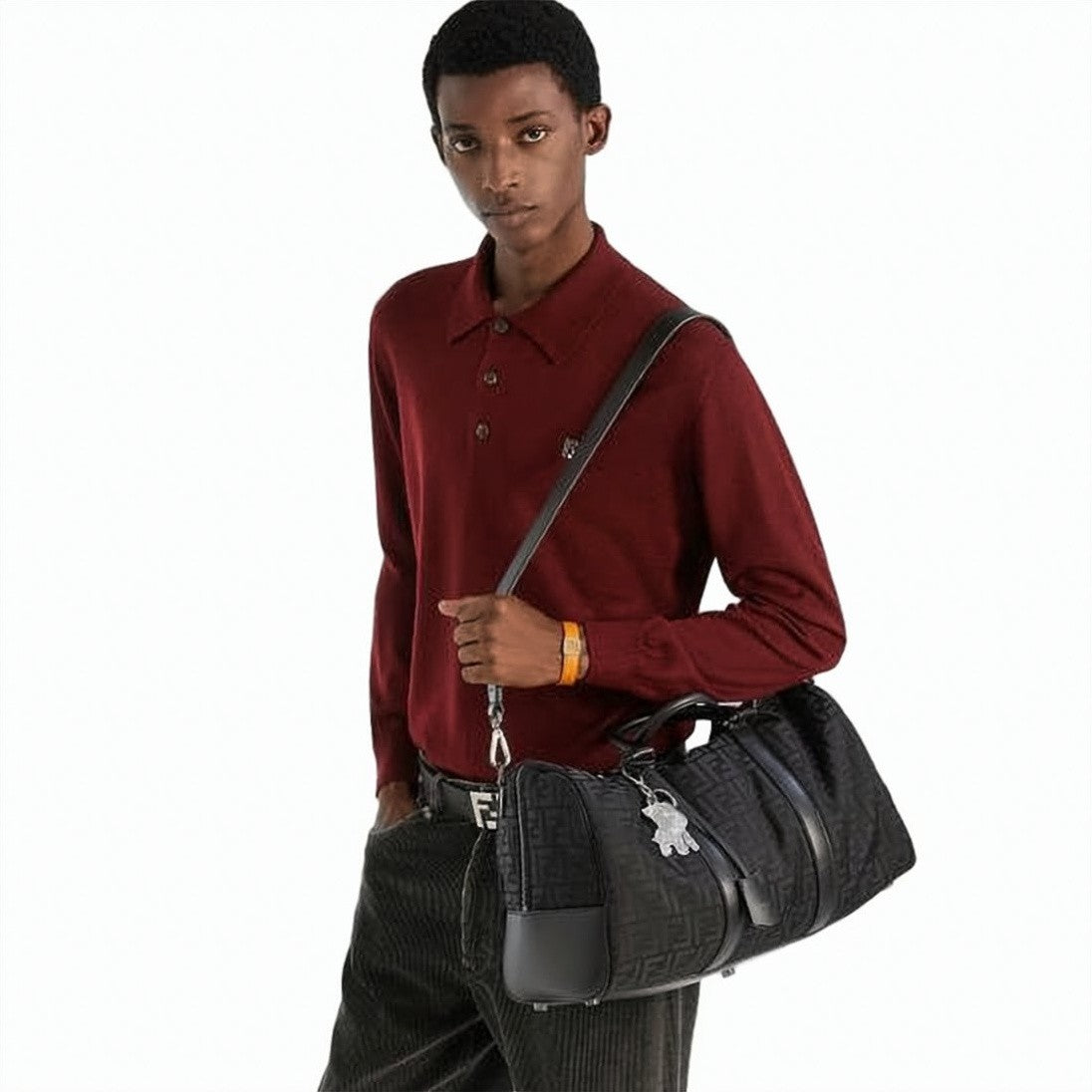 Fendi Structured Rectangular Travel Bag