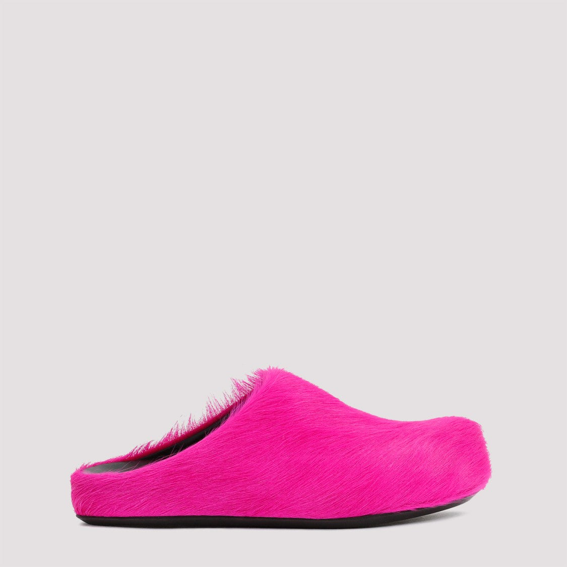Marni Fuchsia Calf Hair Fussbett Mules