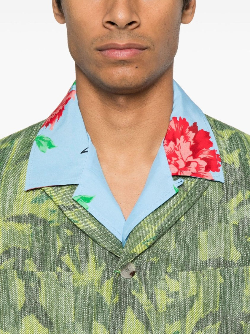 Kenzo Grass Green Multi Patch Pocket Jacket