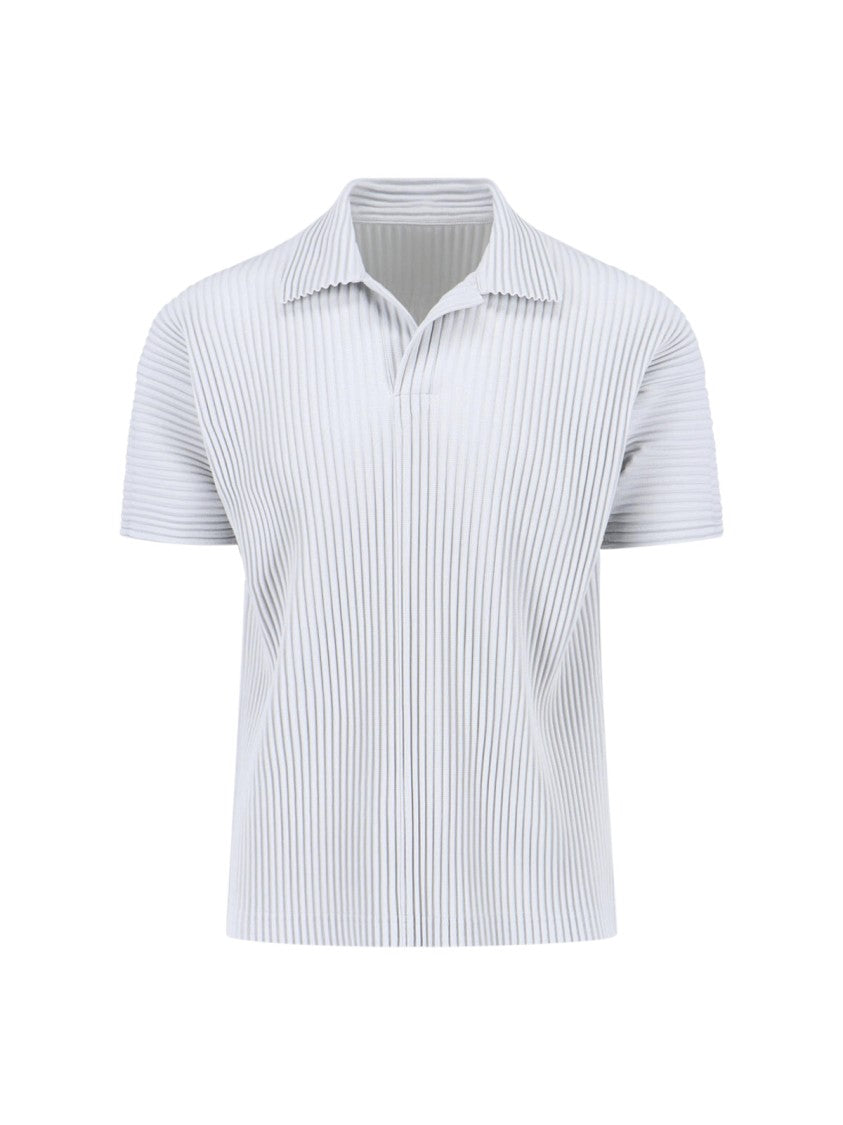 Homme Plissé Issey Miyake Pleated Short Sleeve Polo Shirt