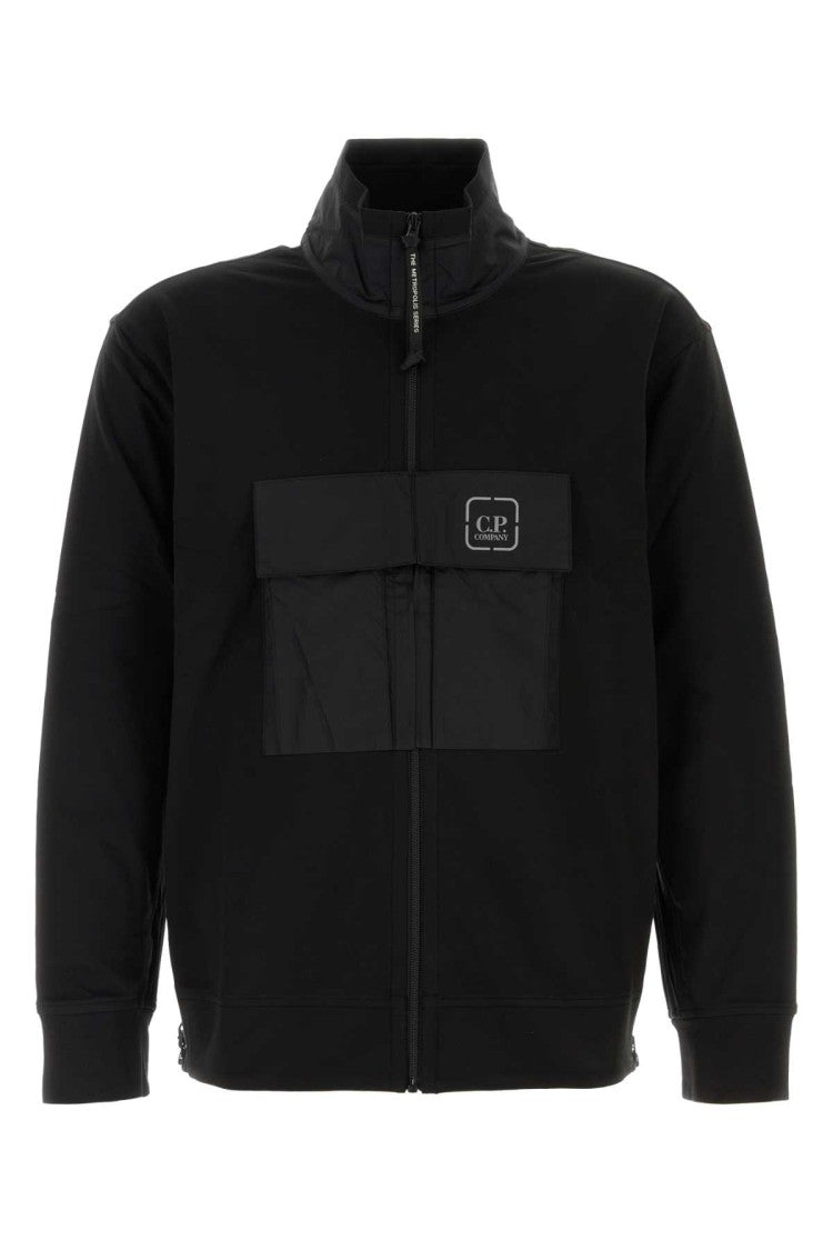 C.P. Company Black Stretch Cotton Sweatshirt