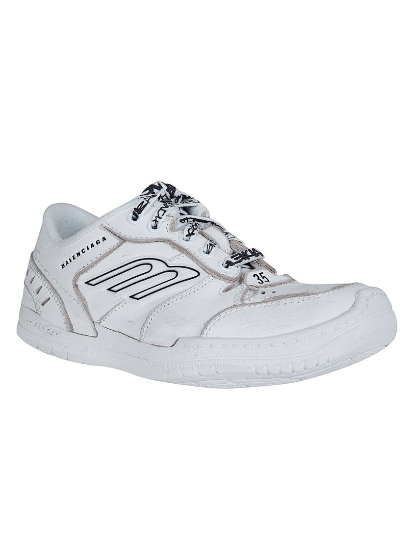 Balenciaga Low-Profile Sneakers With Twisted Laces And Sports Icon Motifs