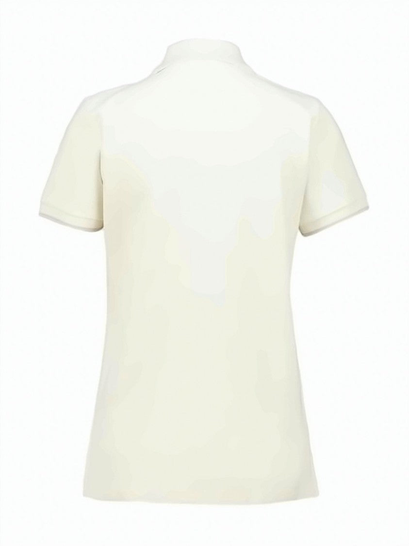Moncler Short-Sleeved Cotton Polo Shirt With Traditional Collar
