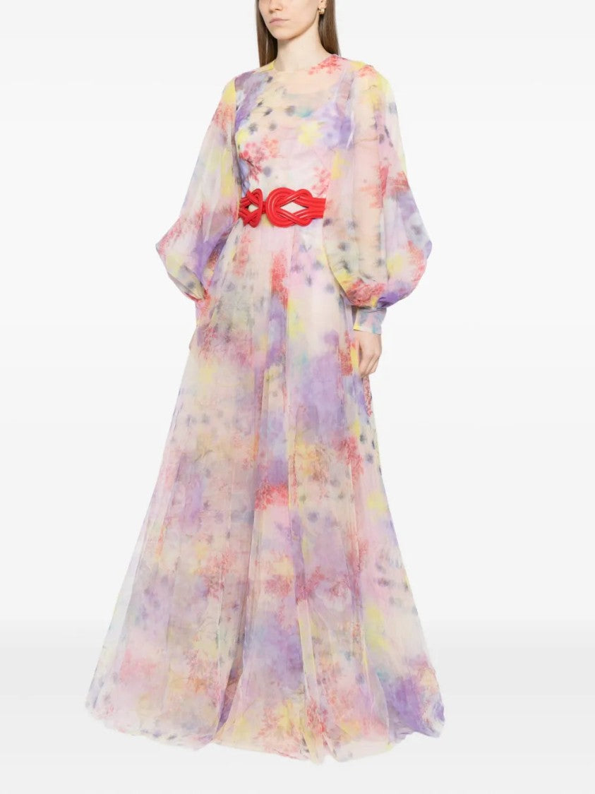 Saiid Kobeisy Floral Printed Long Dress