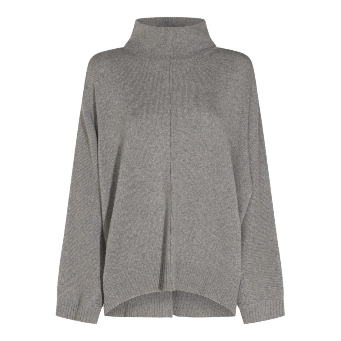 Alberta Ferretti High-Neck Lace Trim Knit Sweater
