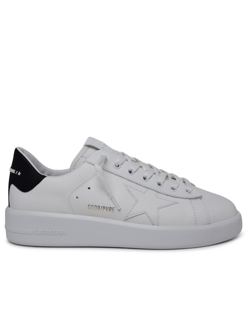 Golden Goose Purestar White Calf Leather Sneakers