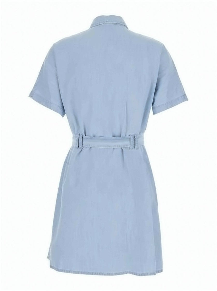 A.P.C. Short Denim Dress With Classic Collar