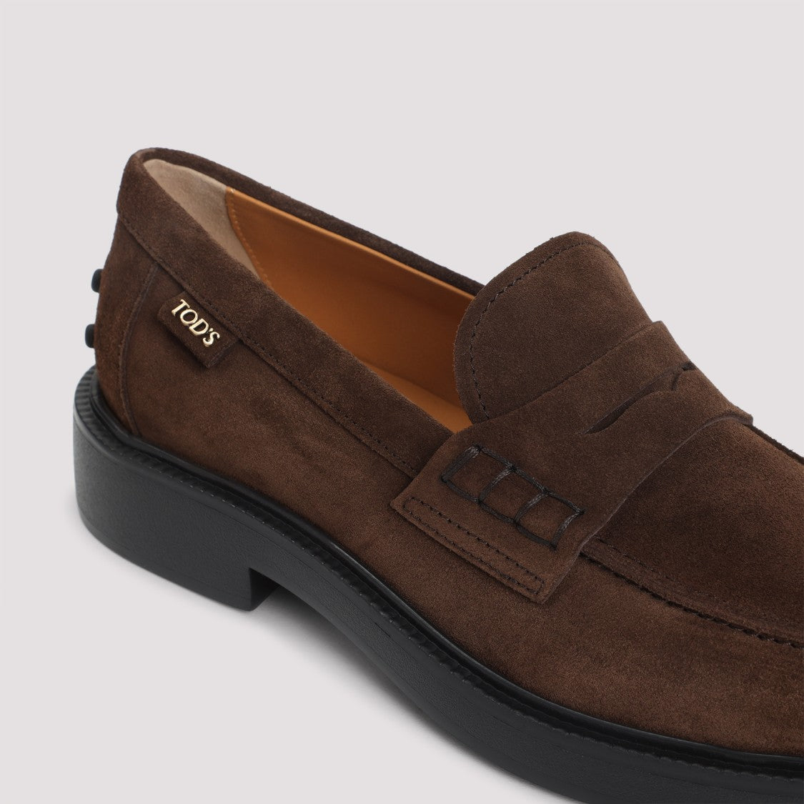 Tod's Brown Africa Suede Leather Loafers