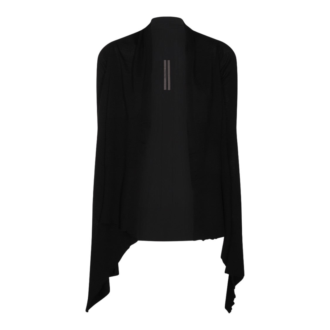 Rick Owens Draped Black Sweater With Open Front Design