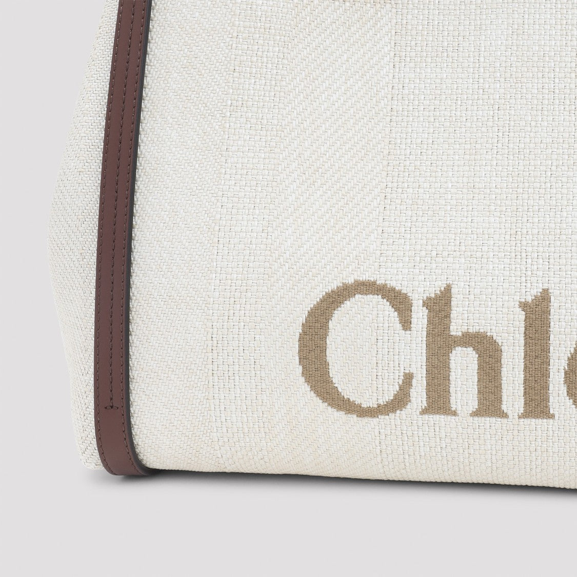 Chloé Hot Sand White Cotton Carry Shoulder Bag