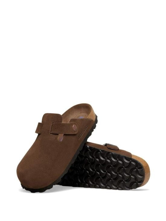 Birkenstock Suede Upper Slip-On Mule With Adjustable Buckle Strap
