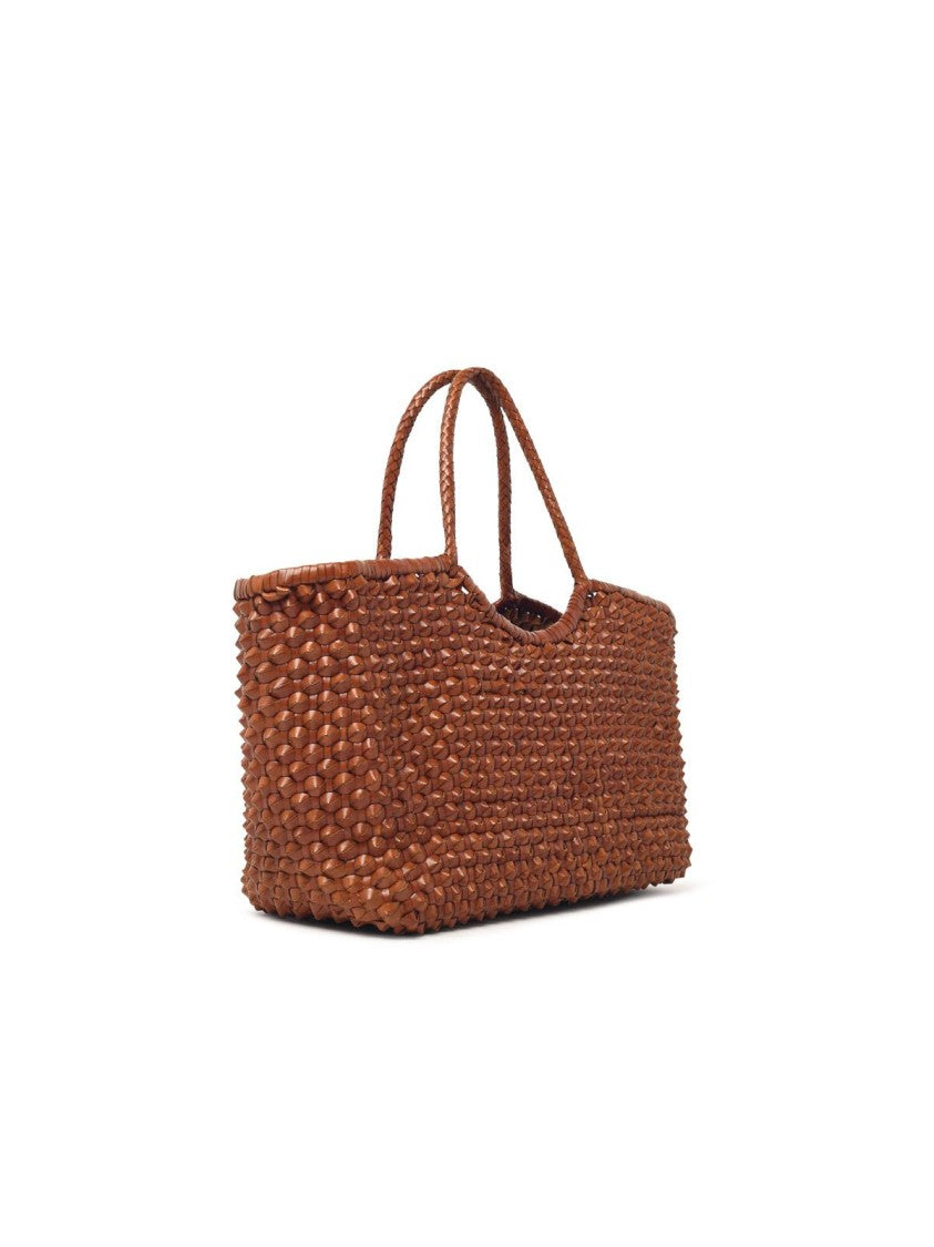 Dragon Diffusion 'Nantucket Cactus' 'Tan - Black Edges' Brown Leather Bag
