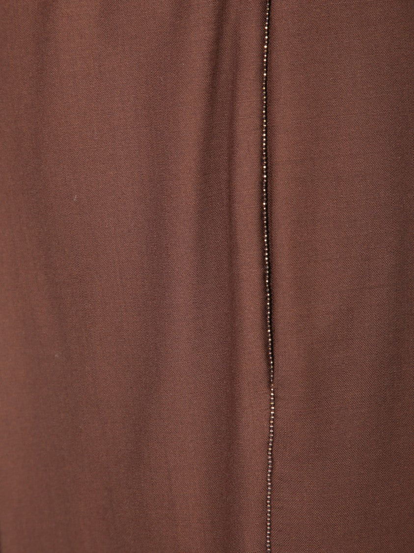 Fabiana Filippi Straight Cut Brown Trousers