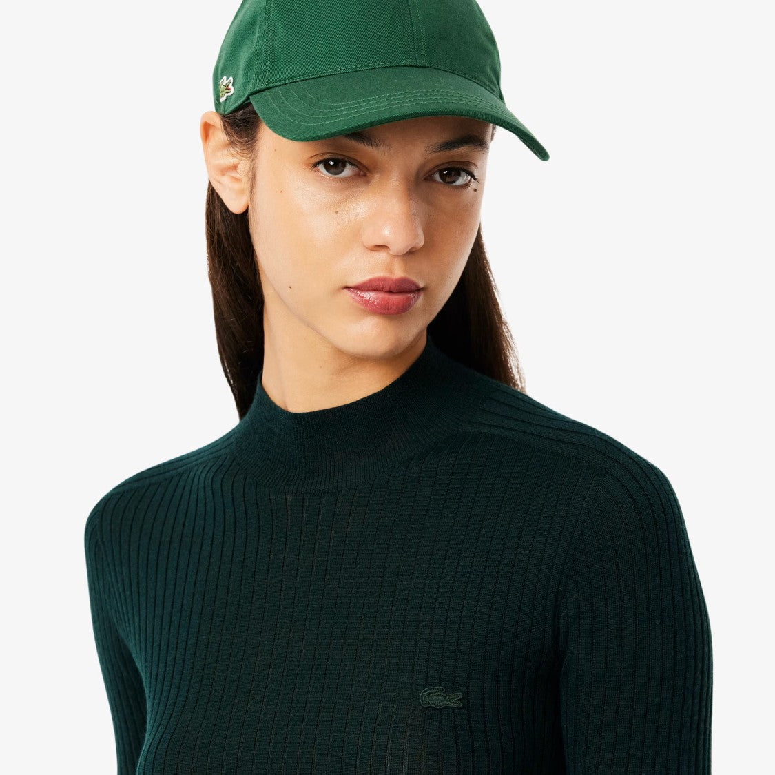 Lacoste Ribbed Merino Wool Turtleneck Sweater