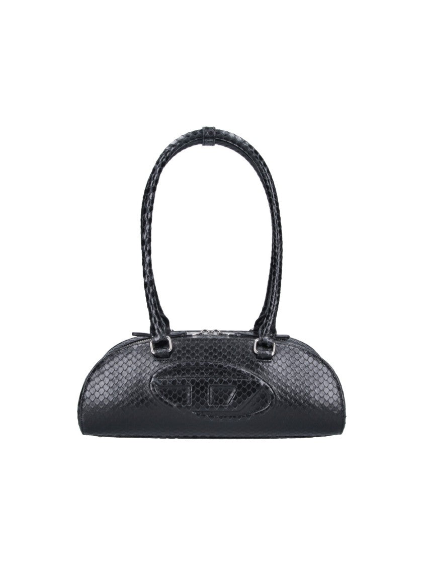 Diesel Black 1Dr Dome Snake Motif Bag