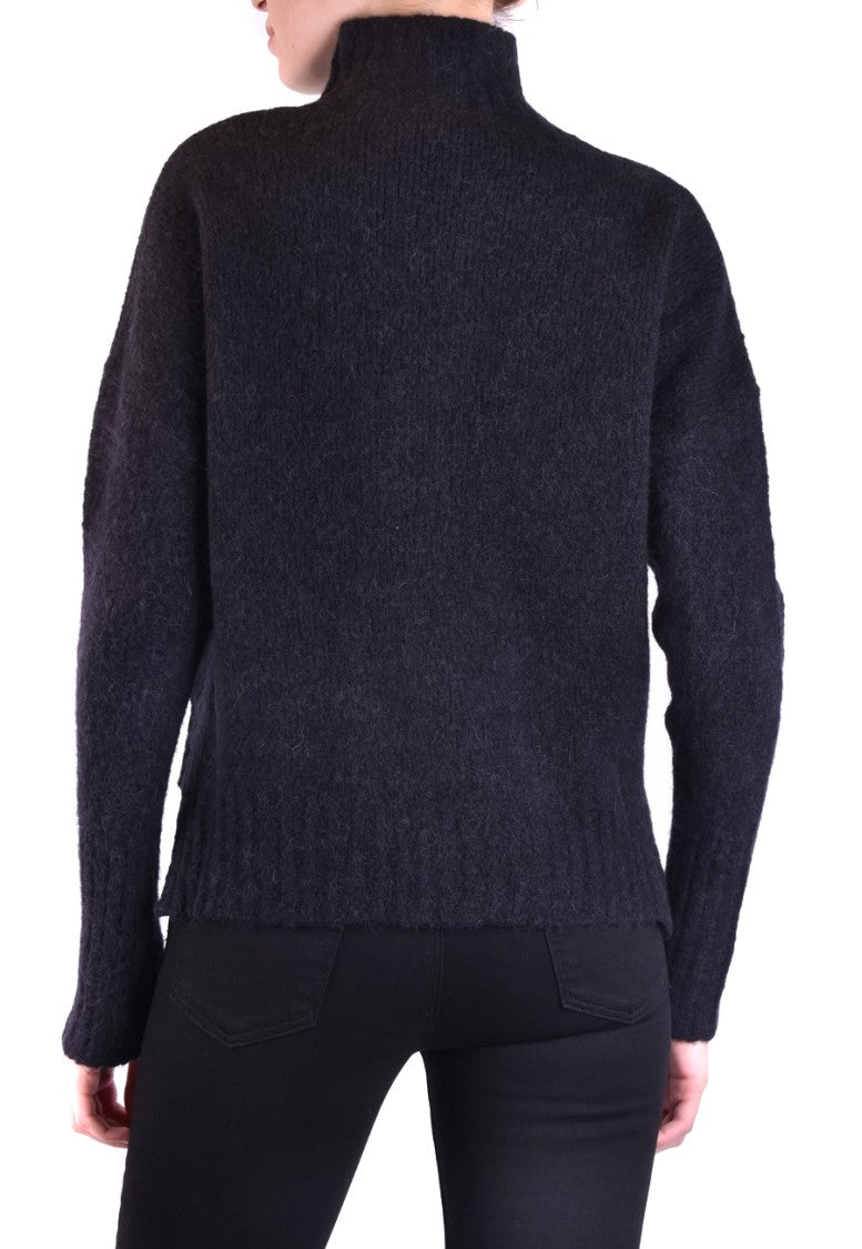 Pinko Sophisticated Black Sweater With High Neckline