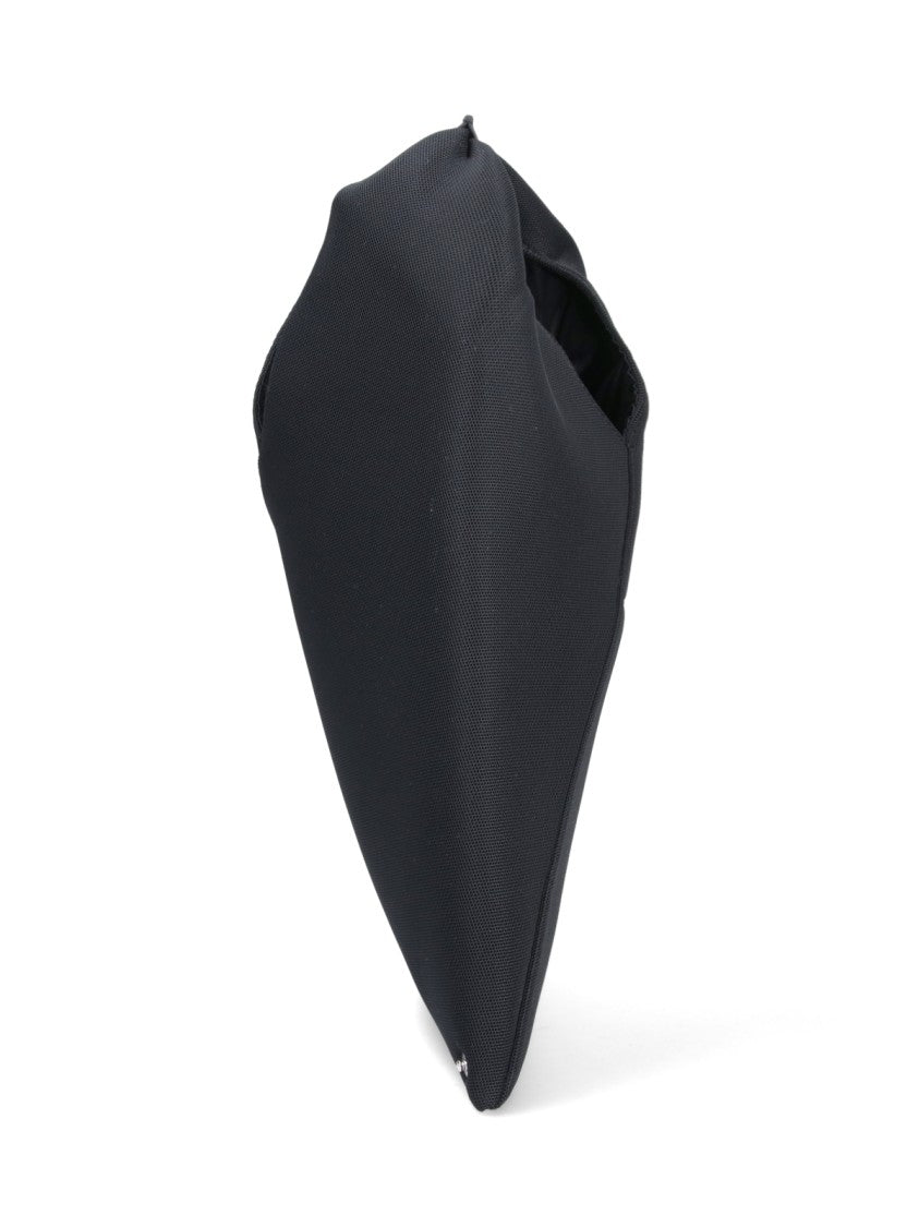 Mm6 By Maison Margiela Black Polyester Mesh Tote Bag With Leather Trims
