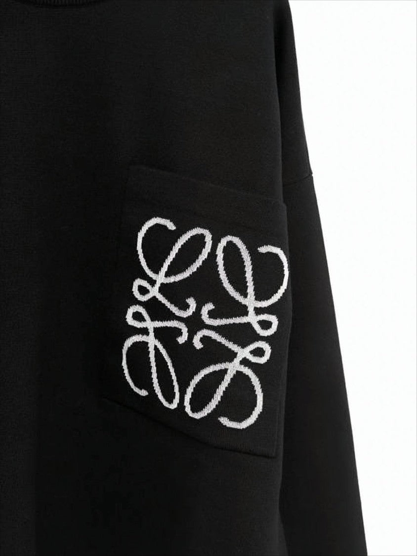 Loewe Relaxed-Fit Sweater With Embroidered Square Patch Pocket