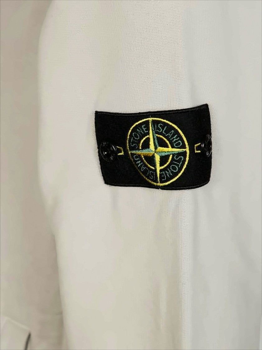 Stone Island Relaxed Fit Cotton Hoodie With Distinctive Compass Patch