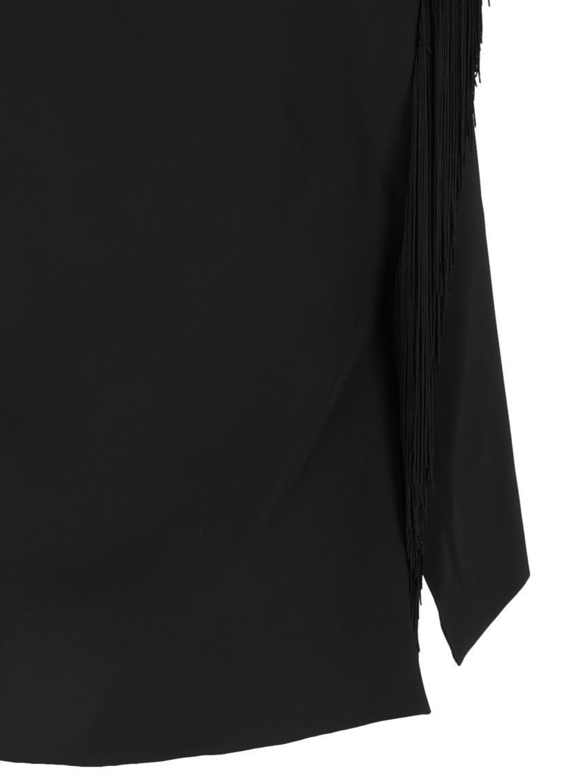 Shirt A Porter Black Gilet Con Frange Fringe Vest