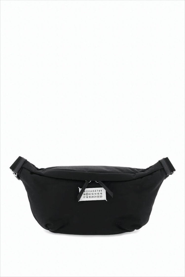 Maison Margiela Streamlined Black Polyamide Belt Bag With Adjustable Strap