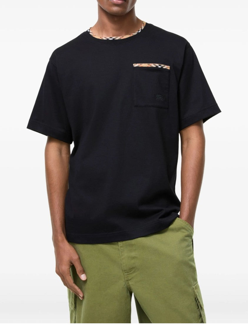 Burberry Black Cotton Logo T-Shirt