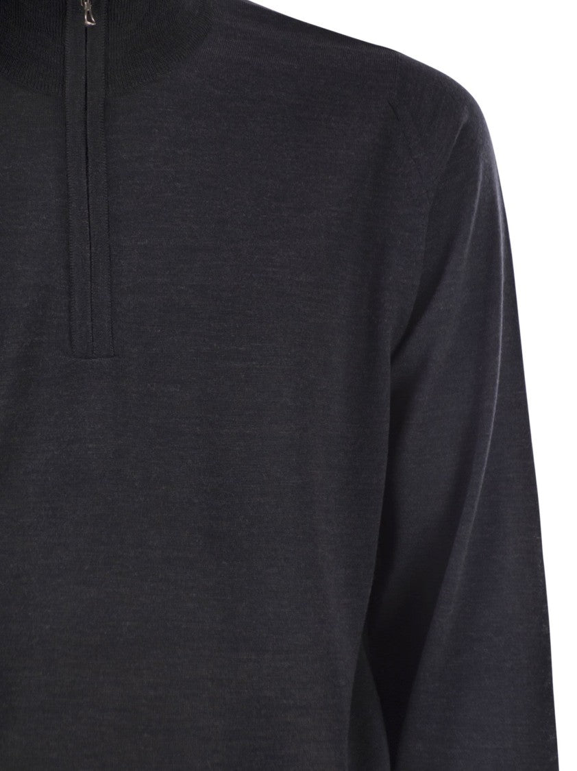 John Smedley Barrow - High-Neck Jumper With Half Zip