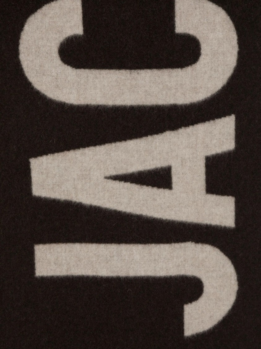 Jacquemus Rectangular Virgin Wool Bold Text Scarf