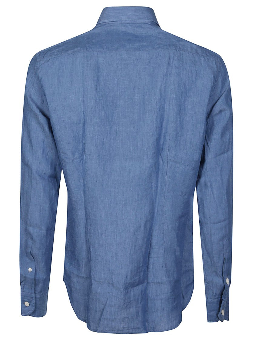 Orian Blue Long Sleeve Slim Shirt