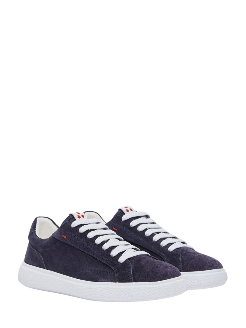 Peuterey Navy Blue Quarter 01 Suede Sneakers
