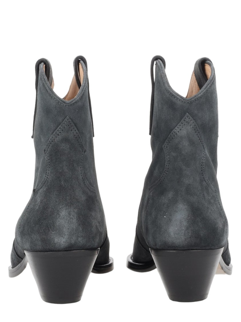 Isabel Marant Dewina Pointed Toe Calf Suede Ankle Boots