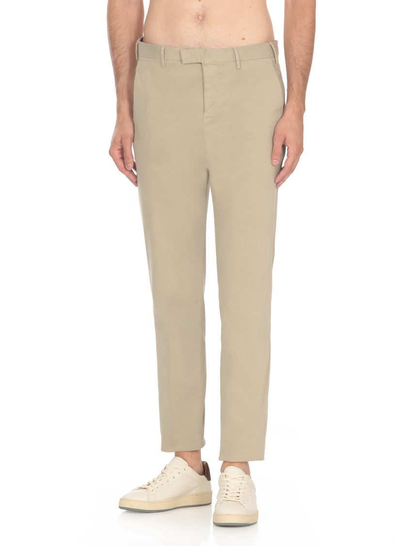 Pt Torino Beige Pt Torino Cotton Trousers