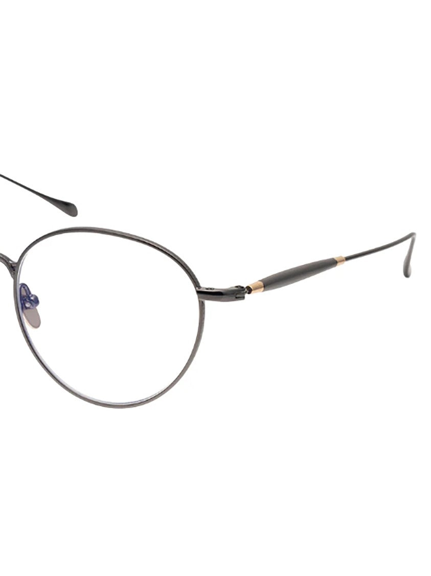 Masunaga Titanium Oval-Frame Eyeglasses With Adjustable Nose Pads