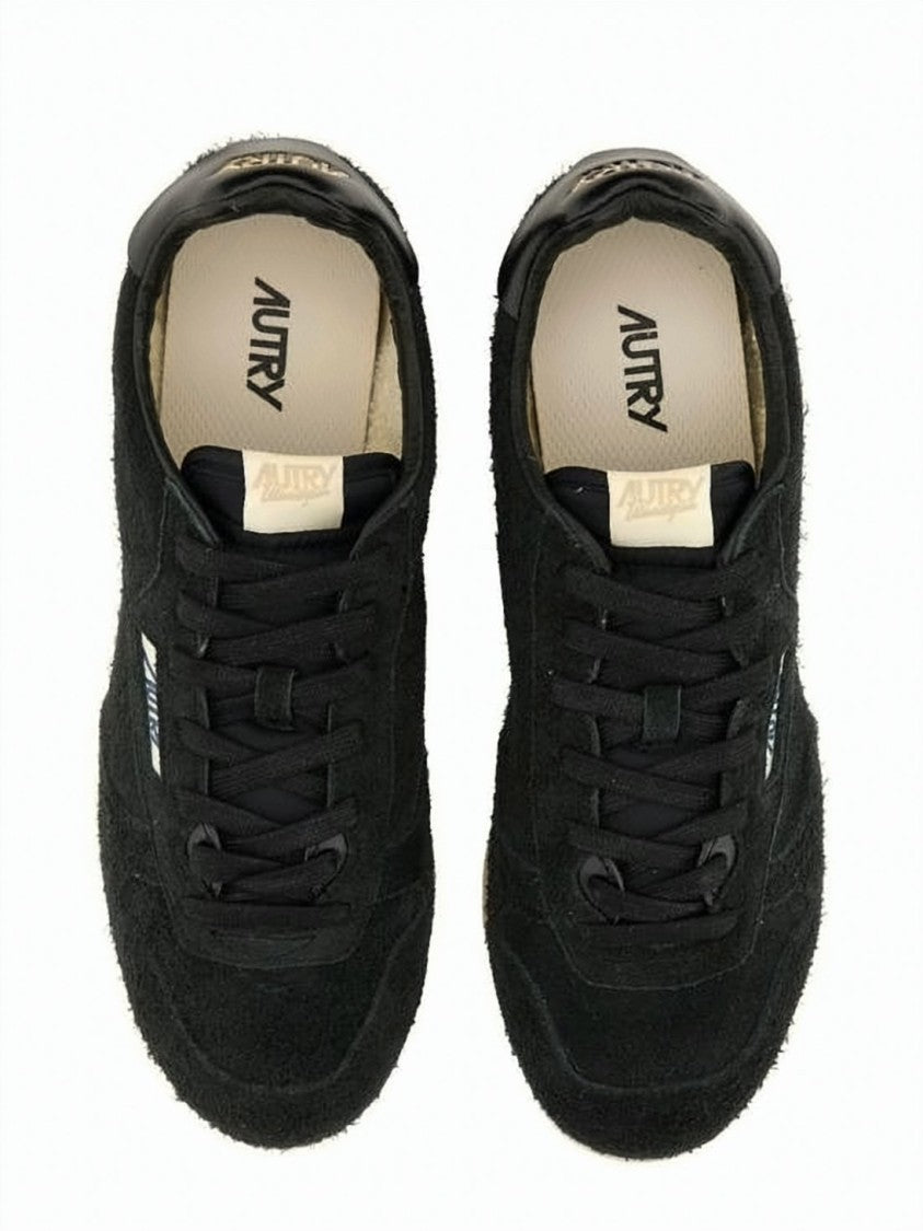 Autry Suede And Nylon Sneakers With Textured Outsole