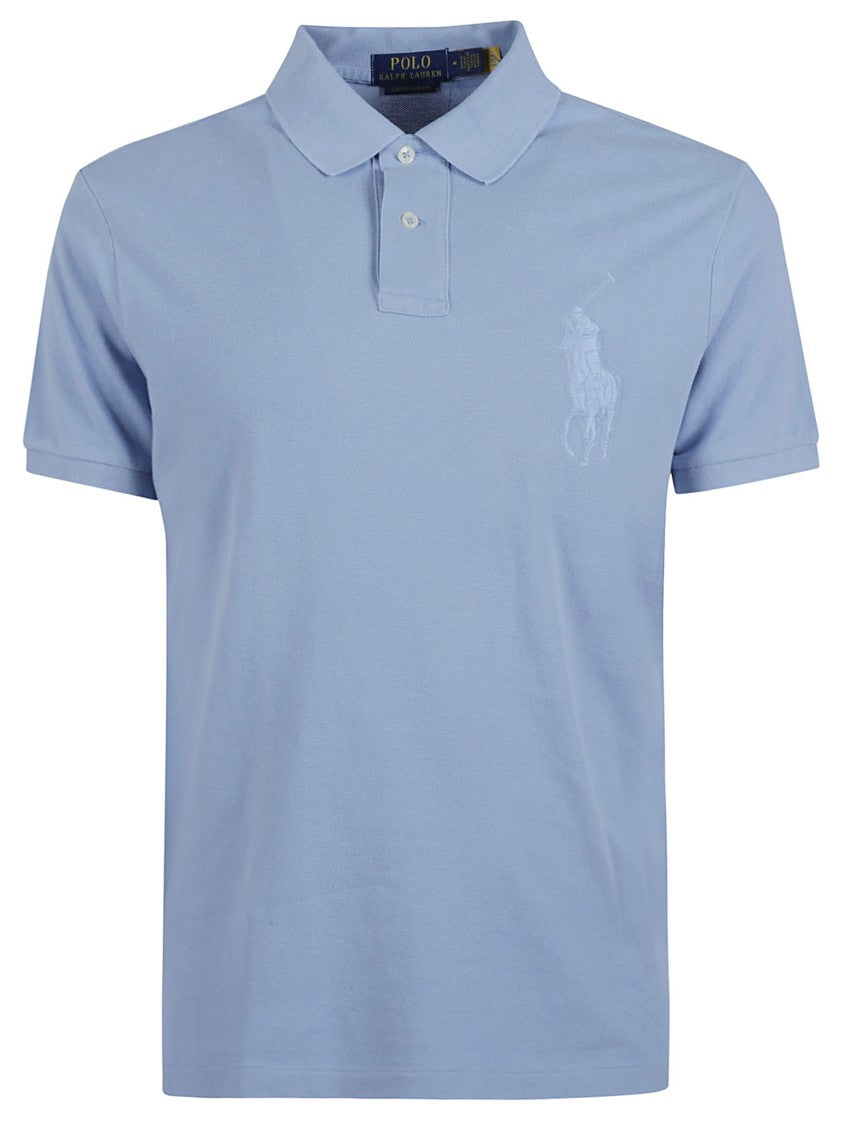 Polo Ralph Lauren Chambray Blue Cotton Piqué Polo Shirt